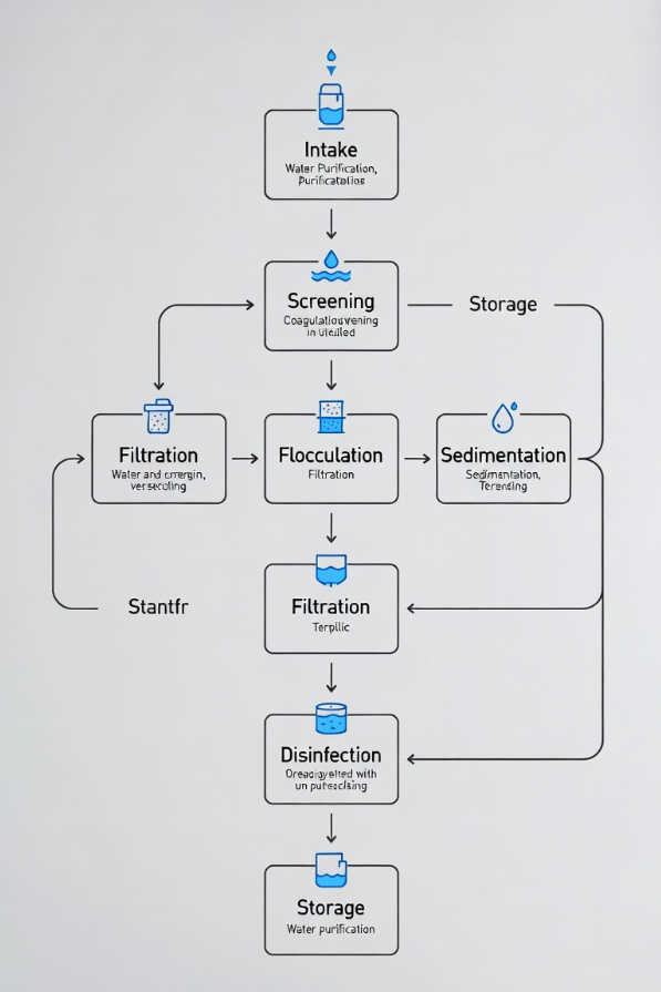 自來水廠水處理流程 自來水廠水處理流程